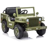 TPFLiving Elektro-Kinderauto Geländewagen Army 4x4 Off Road - Kinderauto - Elektroauto - Ledersitz und Sicherheitsgurt