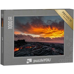 puzzleYOU Puzzle Puzzle 1000 Teile XXL „Sonnenaufgang über dem Kilauea-Vulkans“, 1000 Puzzleteile, puzzleYOU-Kollektionen Vulkane