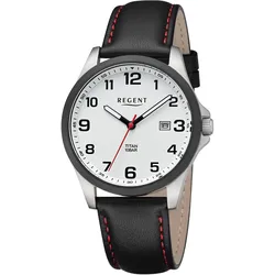 Regent 11190208 Herrenuhr Titan mit Leuchtzifferblatt
