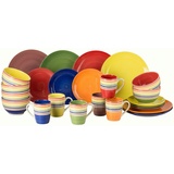 Waterside England by Retsch Arzberg Kombiset Geschirr COLOUR STRIPES 24tlg. 6 Pers. Spiraldekor Feinsteinzeug Retsch