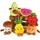 JEMINI Fruchtige Schachtel mit 6 weichen Plüschobst- und Gemüsesorten - 17 cm, - Bunt