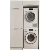 laundreezy Mehrzweckschrank-Set LAUNDREEZY LDLK2 117,5 x 200 x 67,5 cm weiß