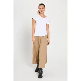 Freequent T-Shirt "FQJOKE", Damen, Gr. L, brilliant weiß, Jersey, Obermaterial: 50% Modal, 45% Baumwolle, 5% Elasthan, unifarben, bequem hüftlang, Rundhals, Shirts T-Shirt, bequem geschnitten, mit Ärmelaufschlag