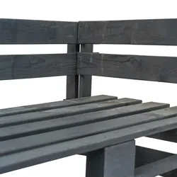 vidaXL Outdoor-Eckbank Paletten Holz Grau