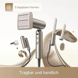 DREAME Pocket Pro Hochgeschwindigkeits Haartrockner,3faltbare Formen,300g Gewicht,110K U/min Motor, 300 Millionen negative Ionen/cm3,57°C,40s Ntc-trocknung, geräuscharm