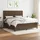 vidaXL Boxspringbett mit Matratze Dunkelbraun 160x200 cm Stoff