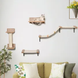 PawHut Kletterwand 4tlg. 100 x 25,5 x 17,5 cm beige