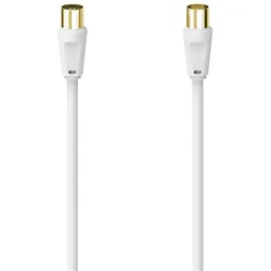 HAMA Antennen-Kabel, Koax-Stecker - Koax-Kupplung, vergoldet, 10,0 m, 100 dB