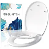 Bernstein WC-Sitz U2006 (Komplett-Set, inkl. Befestigungsmaterial), weiß / Oval / Absenkautomatik / Kinder-Sitz / abnehmbar / Duroplast weiß