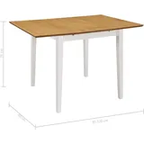 vidaXL Esstisch Weiß (80-120)x80x74 cm MDF