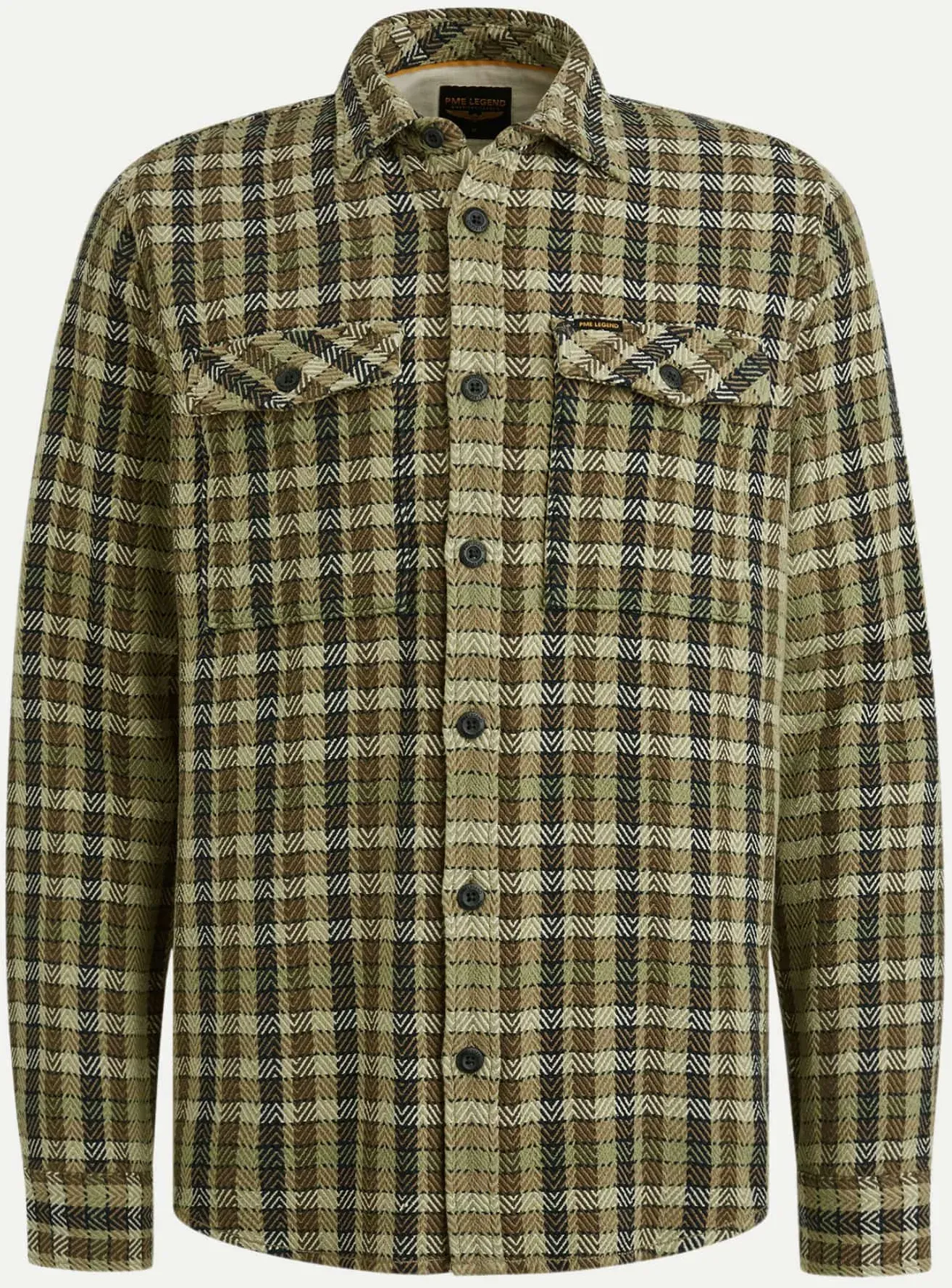 Langarmshirt Herringbone Mehrfarbig XL