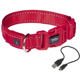 Nobby Halsband Flash Mesh Hundehalsband leuchtend rot, S-M:
