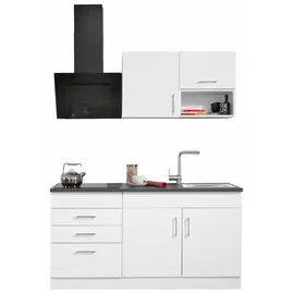 kochstation Küchenzeile KS-Haiti 160 cm weiß