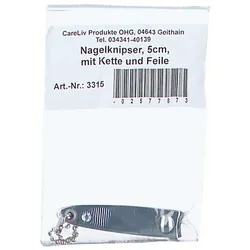 Nagelknipser 5 cm mit Kette und Feile
