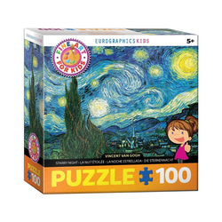 EUROGRAPHICS Puzzle Vincent Van Gogh Die Sternennacht 100 Teile Puzzle, Puzzleteile bunt