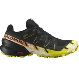 salomon speedcross 6 gtx trailrunningschuh schwarz gelb - 44.2/3