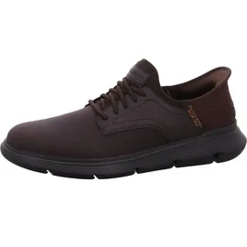 SKECHERS Garza - GERVIN Herren Sneakers Slip-ins 205046 Choc dunkel braun, Schuhgröße:43 EU