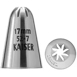 ORIGINAL KAISER Kaiser Rosettentülle 8-zackig 17 mm, Spritztülle, Edelstahl rostfrei, falz- und randfrei, Silber