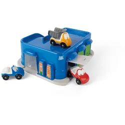 dantoy Spiel-Parkgarage Autowaschanlage + 3 Spielzeugautos FUNCARS Garage+Autos (4-tlg), Autos-Set Spielzeugset Spielset Spieleset blau|grau|grün