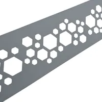 zaun|zu® zaunzu PREMIUM Dekor Hexagon Einzelstreifen Fenstergrau 2,55m