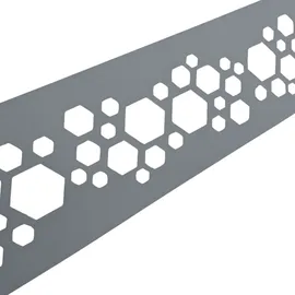 zaun|zu® zaunzu PREMIUM Dekor Hexagon Einzelstreifen Fenstergrau 2,55m