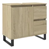 vidaXL Badschrank Sonoma-Eiche 65x33x60 cm Holzwerkstoff