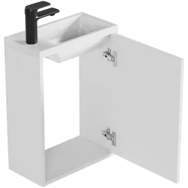 Badplaats Waschbeckenunterschrank 1 Tür 40 x 50 x 22 cm Weiß Hochglanz