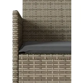 vidaXL Gartensofa 2-Sitzer Loungeset grau
