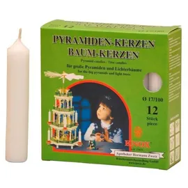Richard Glässer GmbH Seiffen Pyramidenkerzen Baumkerzen 17 mm 12 St. weiß