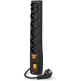 Acar Steckdosenleiste 1,5 m Schwarz 7 St.