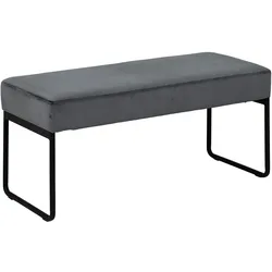 Ebuy24 Xenia Sitzbank Velours grau.