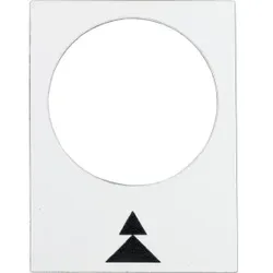 Schneider Electric ZB2BY4909 Bezeichnungsschild, 30x40mm, weiß, rechts, langsam-schnell - 10 Stück