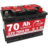 Speed Autobatterie AGM 70Ah 760A Start&Stop L3