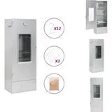 Vidaxl - Grills - Living Räucherofen mit Holzspänen 44,5x29x110 cm Verzinkter Stahl - Silber