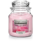 Yankee Candle Duftkerze Mittleres Glas Fairy Floss 340 g, rosa