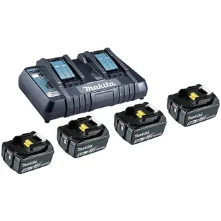 4 x 5,0 Ah + DC18RD Ladegerät 199483-0