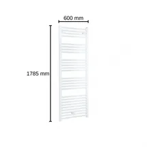 Evenes Handtuchheizkörper Jessica 1785 x 600 mm Mittelventil weiß