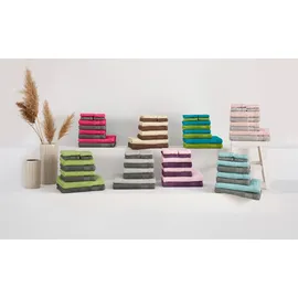 OTTO home Afri Handtuch-Set 10-tlg. grau/rosa