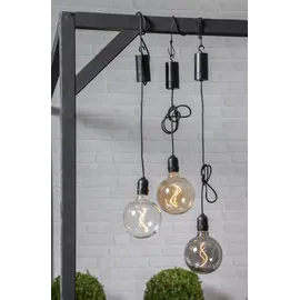 StarTrading LED Kugelleuchte Glaskugel 12,5 cm grau schwarz