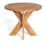 SonnenPartner Quantum Gartentisch Ø 90 x 76 cm Old Teak