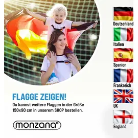 monzana MONZANA® Fahnenmast 6,50m mit Seilzug inkl. Flagge Flaggenmast Mast Flagge Alu