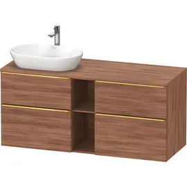Duravit D-Neo Konsolenwaschtischunterbau wandhängend Nussbaum Matt 1400x550x664 mm - DE4970L34790000 DE4970L34790000