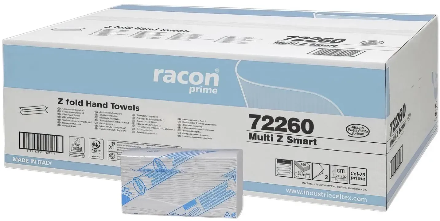 Interfold Toilettenpapier 2-lagig Z/W-Falz weiß 21,5x27cm, 18 Packungen je 170 Blatt