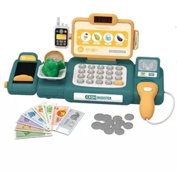 Kasse mit Zubehör - 37 Teile, grün
