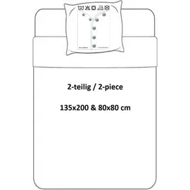 HARRY POTTER - Glow in the Dark, - Leuchtet im Dunkeln - Bettwäsche-Set mit Wendemotiv, 135x200 & 80x80 - Schwarz