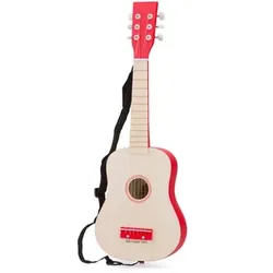 New Classic Toys Gitarre - DeLuxe - Natur/Rot