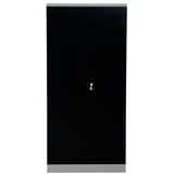 PROREGAL Stahlschrank Bee | HxBxT 195x92x50 cm | Grau-Schwarz