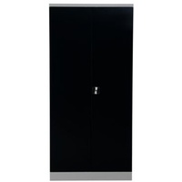 PROREGAL Stahlschrank Bee | HxBxT 195x92x50 cm | Grau-Schwarz