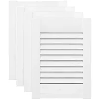 vidaXL Schranktüren Lamellen-Design 4 Stk. Weiß 39,5x29,5 cm, vidaXL