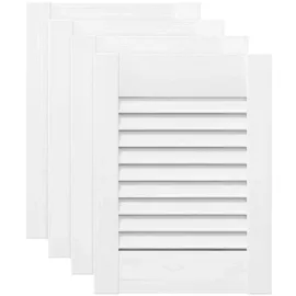 vidaXL Schranktüren Lamellen-Design 4 Stk. Weiß 39,5x29,5 cm, vidaXL